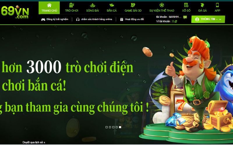 Cá cược trên web và app 69VN